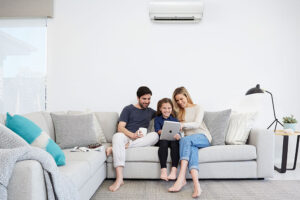Family With Ductless Ac